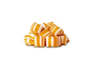 Karmelki nadziewane o smaku brzoskwiniowym